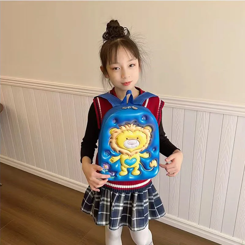 Mochila infantil ultraleve, casca dura para reduzir fardos, bolsa pequena, desenho animado de unicórnio, jardim de infância, bebê novo, 2024