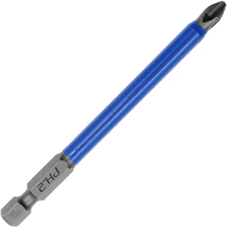 10 Chiếc 90Mm PH2 Chéo Bit Đầu Mũi Khoan Vít Bit Dụng Cụ Cầm Tay Chống Trượt Điện Chuôi Lục Giác Từ Tua Vít mũi Khoan