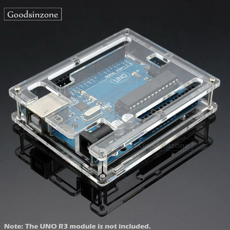 Uno R3 Case Enclosure New Transparent Gloss Acrylic Computer Box Shell Compatible with Arduino UNO R3
