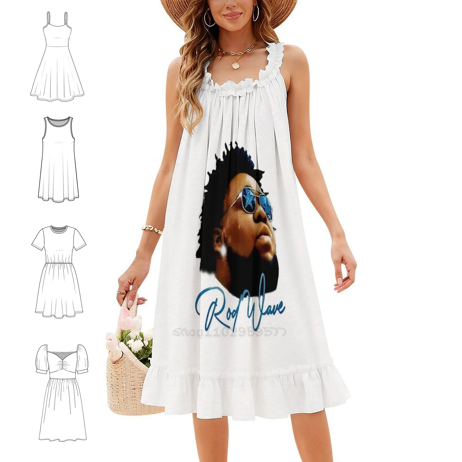 Mugshot Rod Wave Women's Elegant Party Dress A-Line Dress With Short/Long/Sleeveless Options Rod Wave Hip Hop Rapper Rod Wave