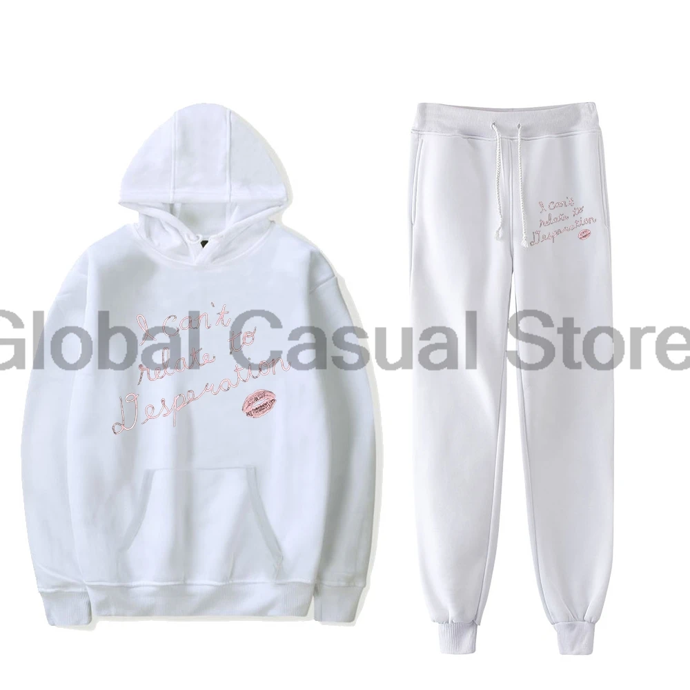 Sabrina Carpenter Can't Relate Merch Pullover Hoodie Jogger Pants Two Piece Set Sweatshirts+Sweatpants Men Women's Set