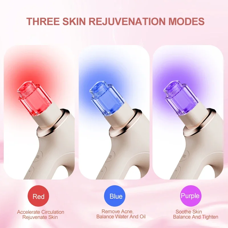 Nano Vapore per il viso Idratante Bellezza Viso Cura della pelle Massaggio elettrico per il viso Luce a 3 colori Mouisture della pelle Rafforzamento SPA per il viso