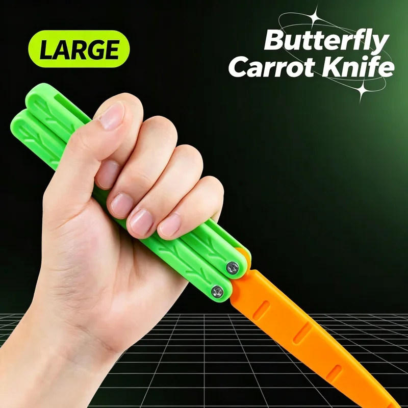 Novelty Toy Butterfly Radish Knife Funny Couple Interaction Fingertip Decompression Toy Children Gifts 3D Samurai Blade