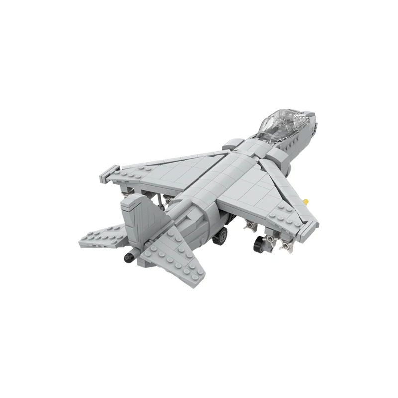 MOC Vertical Take-Off Fighter Building Blocks Set Advanced Jet Attack Aircraft Model Adult Collection Gift Hobby Toy