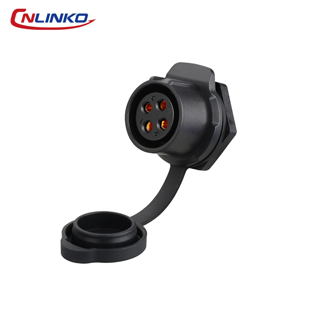CNLINKO M20 2-12Pin Waterproof Connector Kit IP68 PBT Plastic Solder Type Single-Hole Panel Mount Circular Plug & Socket Outdoor