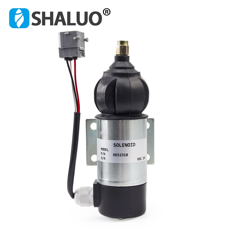 

12V 24V OE52318 Engine Fuel Shutdown Solenoid Valve For Perkins 2006 3008 Series Volvo Penta 872825 873754 1830592 872458 881969