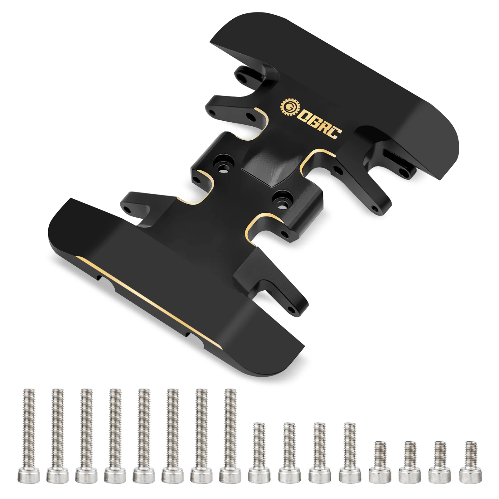 OGRC 32g Brass Gearbox Mount Heavy Skid Plate for Axial SCX24 Deadbolt C10 JLU Gladiator Bronco 1/24 RC Crawler Car Upgrade Part