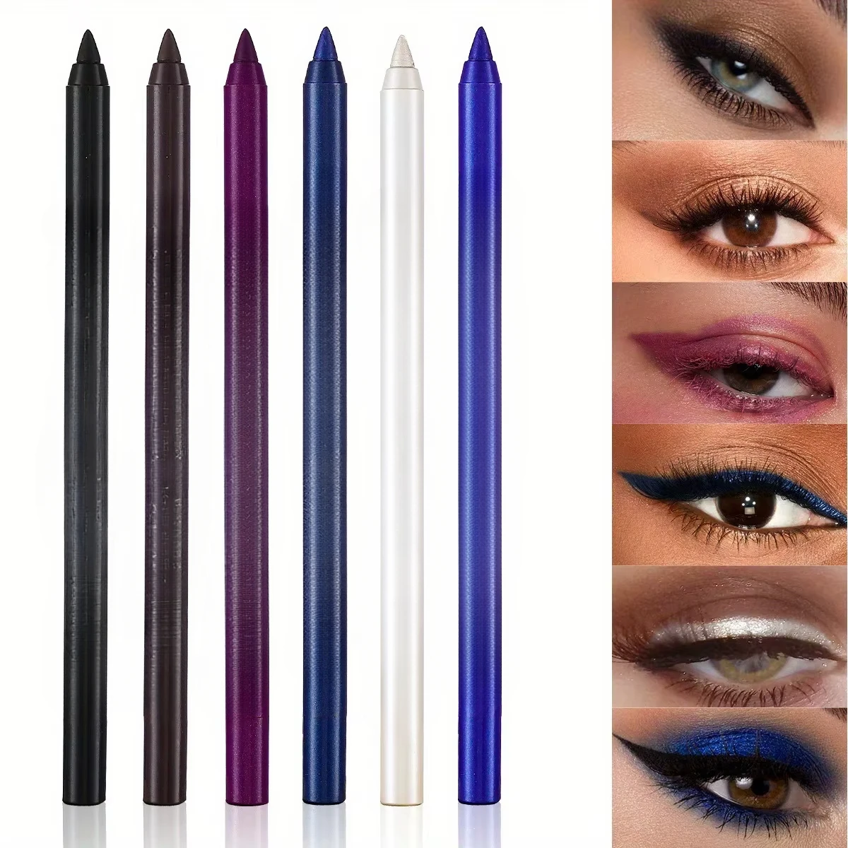 Zijderups Parelmoer Oogschaduw Pen Eyeliner Gel Waterdichte Wenkbrauw Pen Hoogglans Kleur Pen