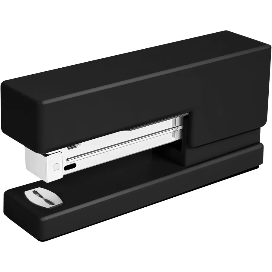 1 grapadora de escritorio y 1 dispensador de cinta, capacidad de 25 hojas con 830 grapas y quitapuntas antideslizantes para oficina, escuela, hogar y