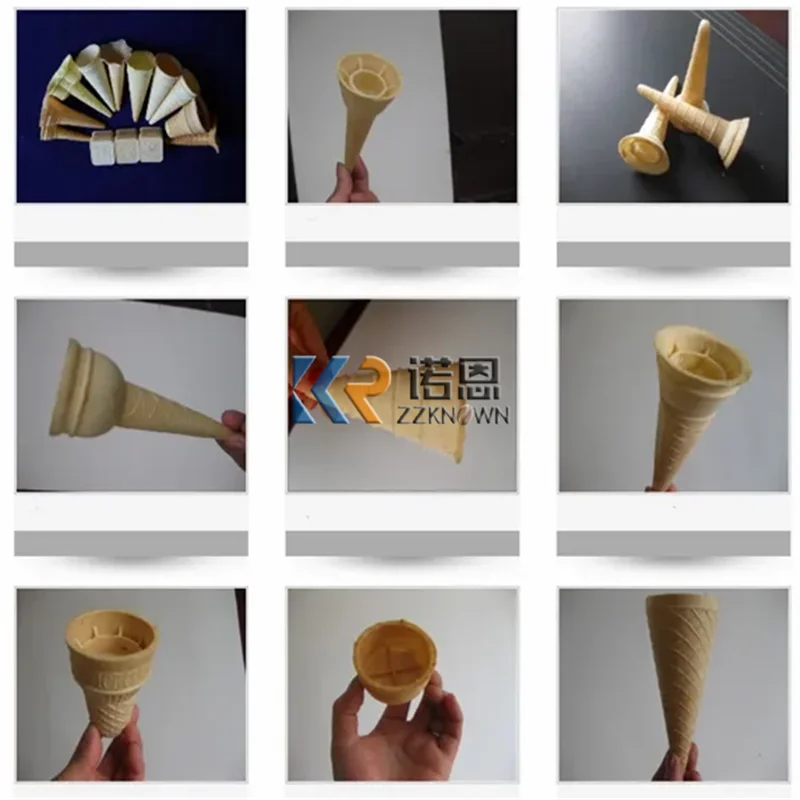 Automatic Ice Cream Rolled Sugar Cone Wafer Biscuit Making Machine Commercial Pizza Waffle Egg Cone Maker