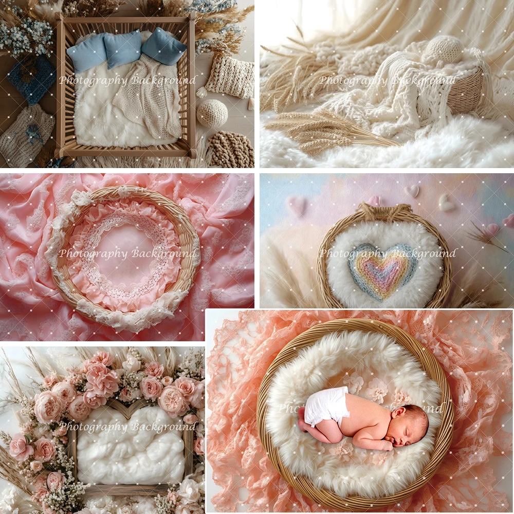 

Baby Portrait Photography Background Bohemian Pampas Grassland Clouds Newborn Baby 1st Birthday PartyBackdrop Photo Studio Props