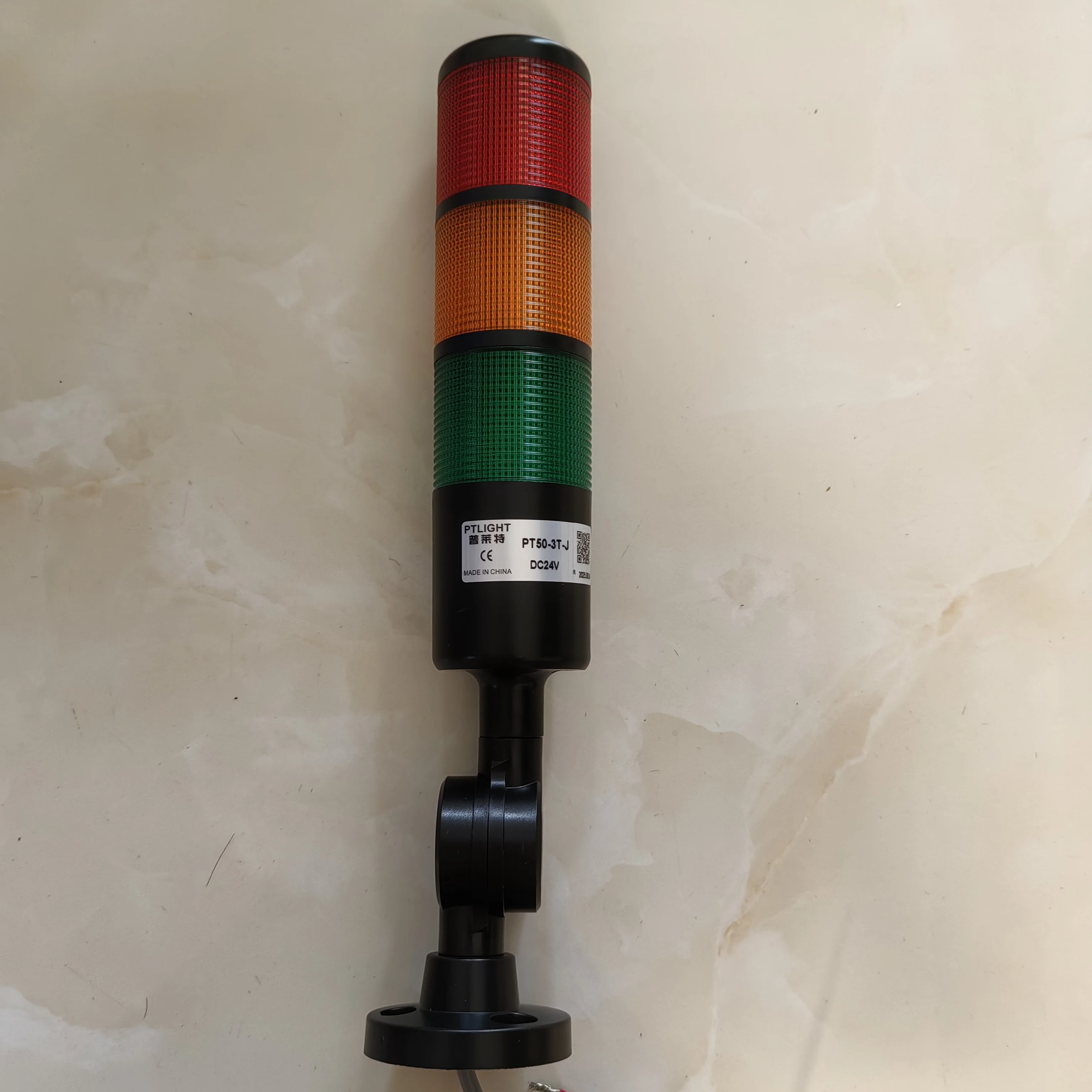 3PCS Black Dia 50mm LED Stack Warning Lamp 3 Color Buzzer Safety Industrial Lamps For CNC machines