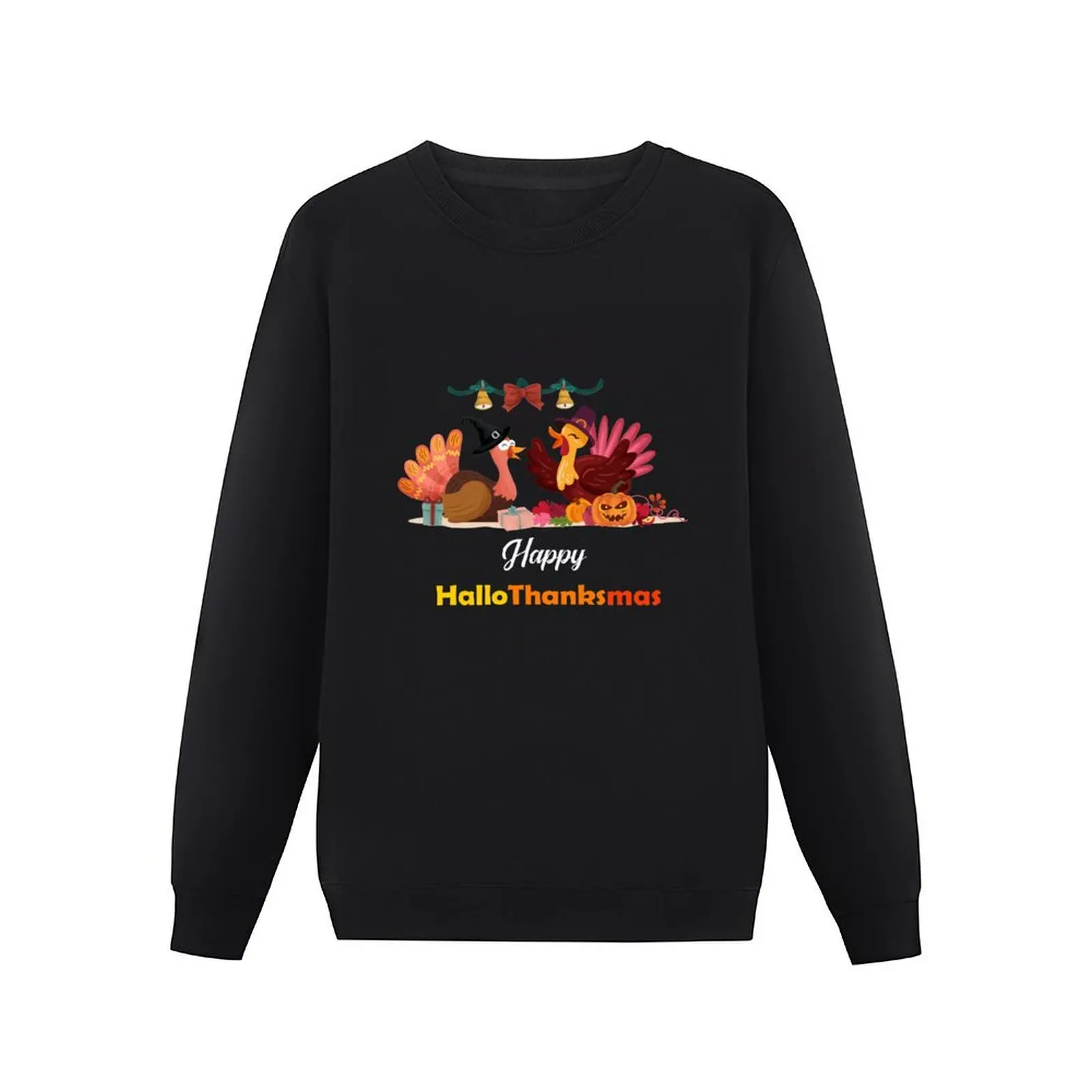 Happy HalloThanksmas Funny Halloween Thanksgiving xmas Pullover Hoodie streetwear men anime clothes new in hoodies & sweat-shirt