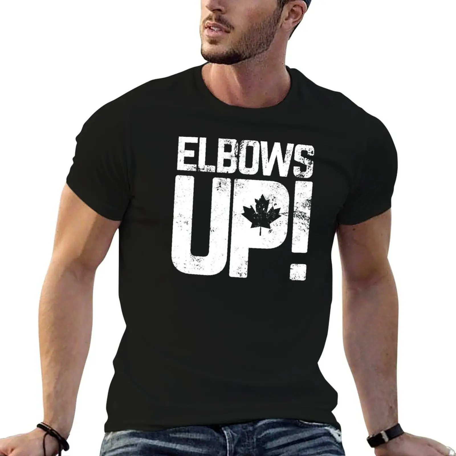 ELBOWS UP! CANADA T-Shirt Funny t-shirts vintage t shirts heavyweight t shirts for men