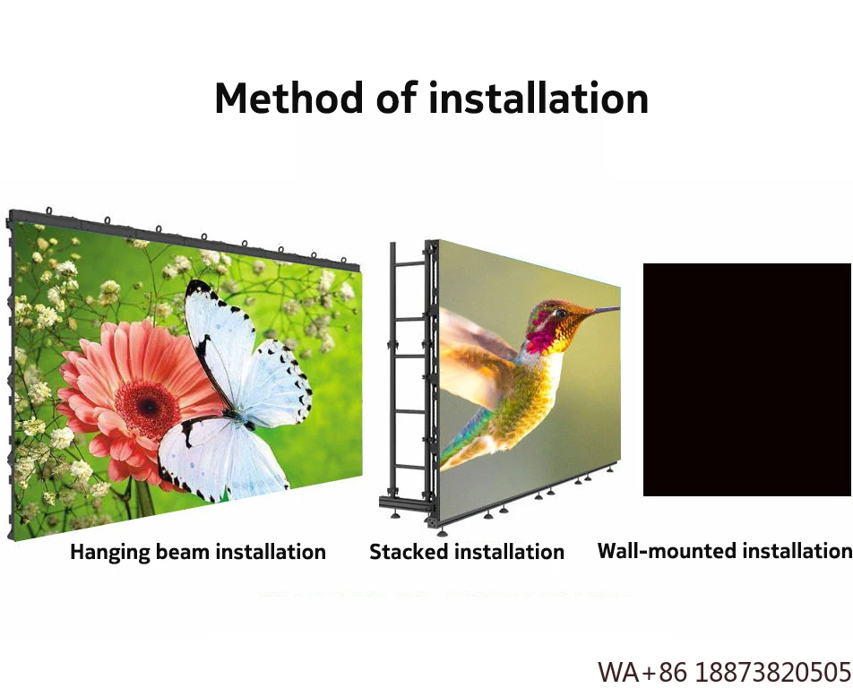 LED-Gussaluminiumgehäuse für den Außenbereich/Innenbereich, Videowandplatte, Bühnenhintergrund mit P2,5, P3,91 P4,81, Mietdisplay, 500 mm x 1000 mm