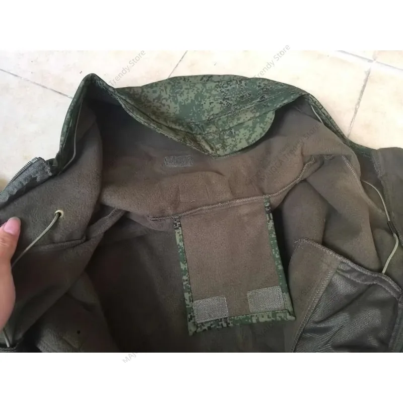 Chaqueta Softshell de flora Digital EMR para hombre de Rusia, abrigo de camuflaje táctico impermeable a prueba de viento con capucha para caza y senderismo al aire libre