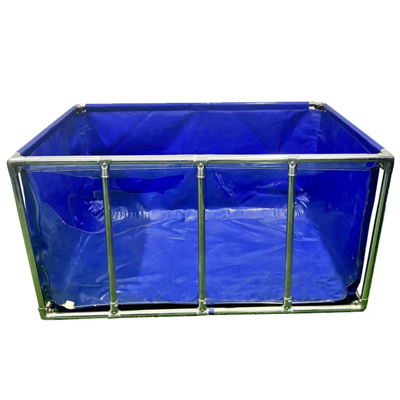 Transparent canvas fish pond with bracket Household knife scraper Temporary turtle goldfish tank Pool breeding aquarium