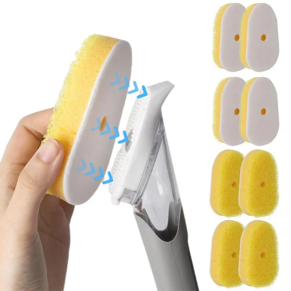 جهاز تنظيف الأطباق الرغوي بدون جهد، عبوات إسفنجية لغسل الأطباق ذات الملمس المزدوج، أجهزة غسل الأطباق للإسفنج #4