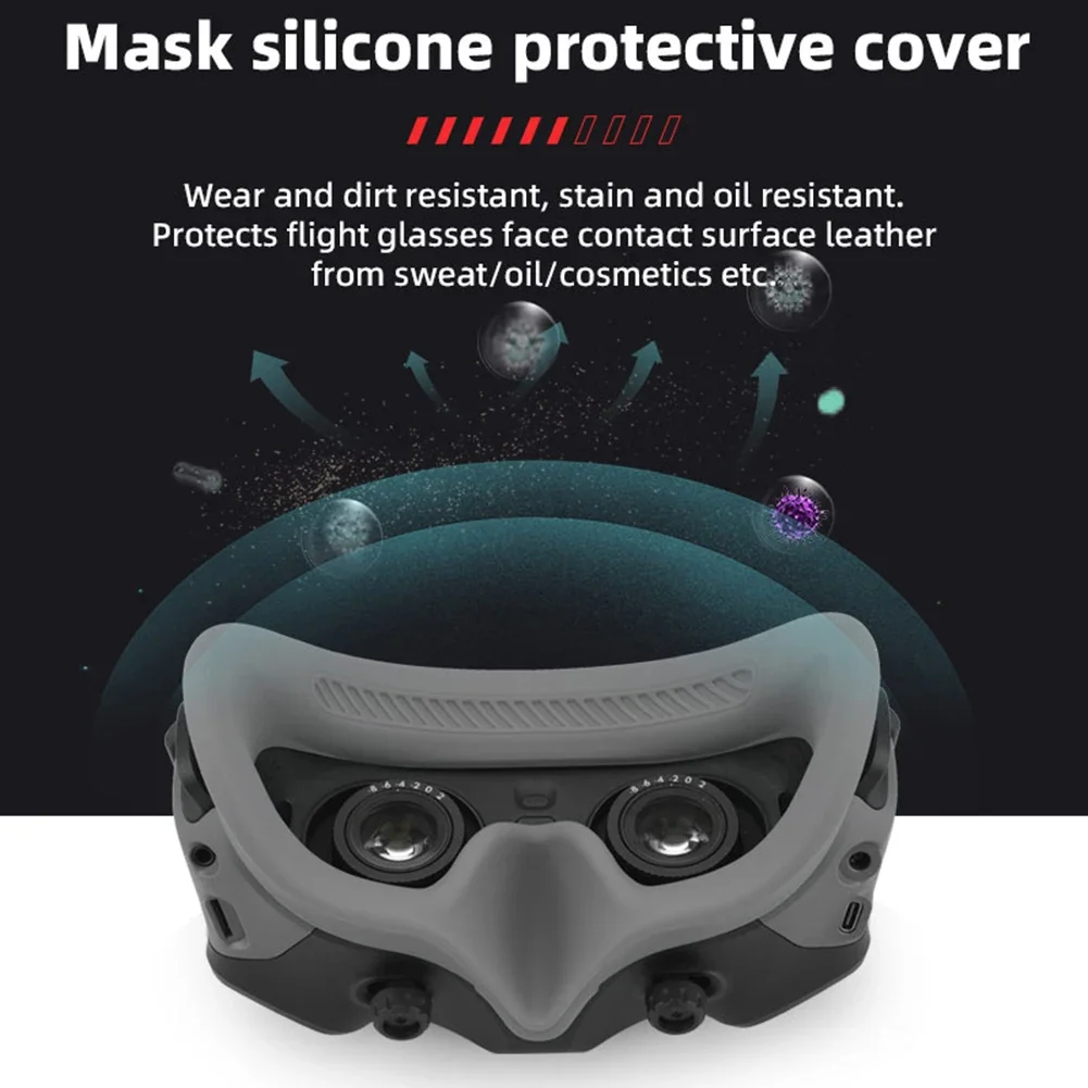 For DJI Goggles 2 Eye Mask Silicone Pad Glasses Anti-slip Comfortable Skin Mat Prevent Light Leakage for DJI Avata Drone