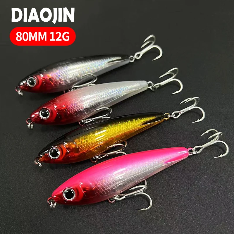

80mm 12g Stickbait Wobbler Sinking Heavy Pencil Fishing Lure Saltwater Artificial Hard Bait Long Cast Sea Bass Fishing Tackle
