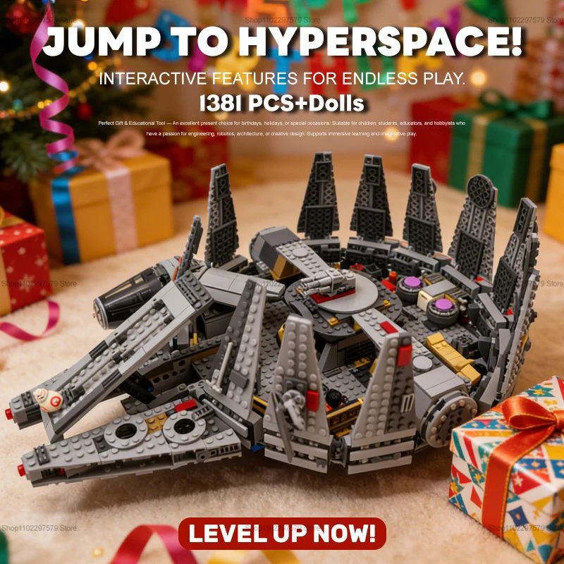 

1381 Pcs Spaceship Building Blocks Set Creative DIY Model Kit Toy Birthday Party Gift Building Blocks for Kids Teens and Adults