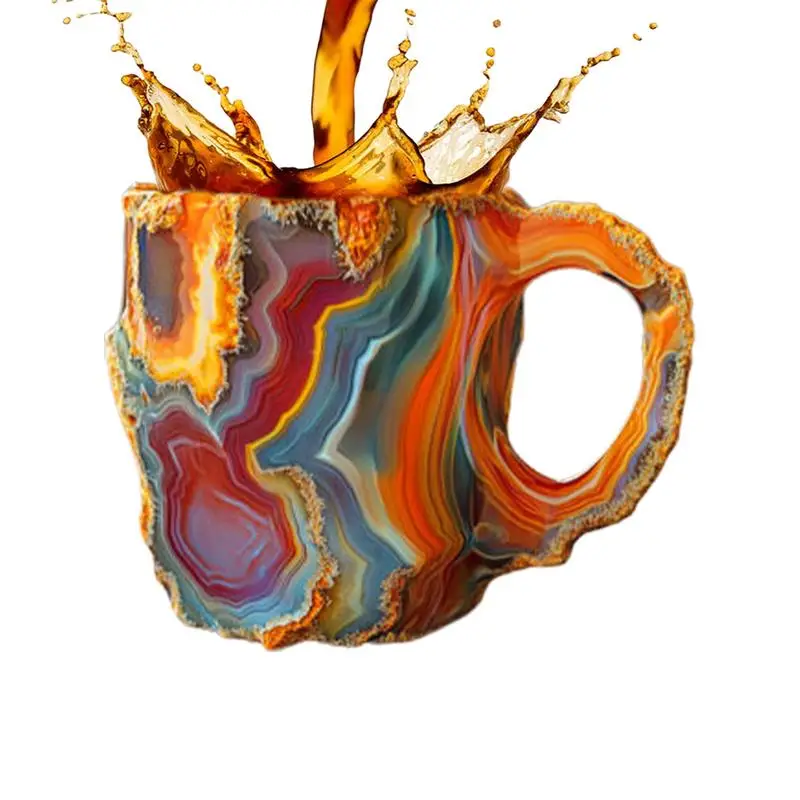 

300ml Elegant Luxury Mineral Colored Crystal Mug Translucent Coffee Cup Home Office Elegant Crystal Water Cup Coffee mug