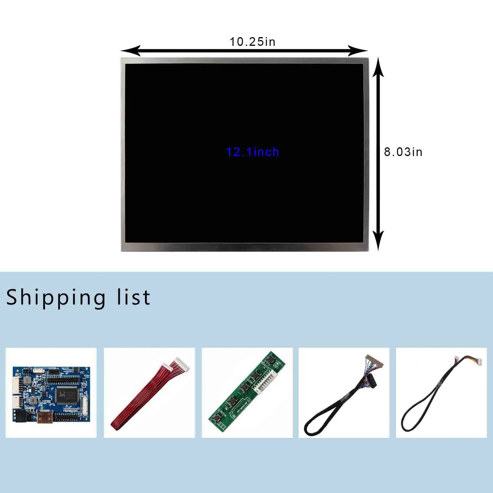 لوحة تحكم hd mi lvds ، 20pin + 12.1 "g121x1-l04 1024x768 4:3 شاشة TFT lcd