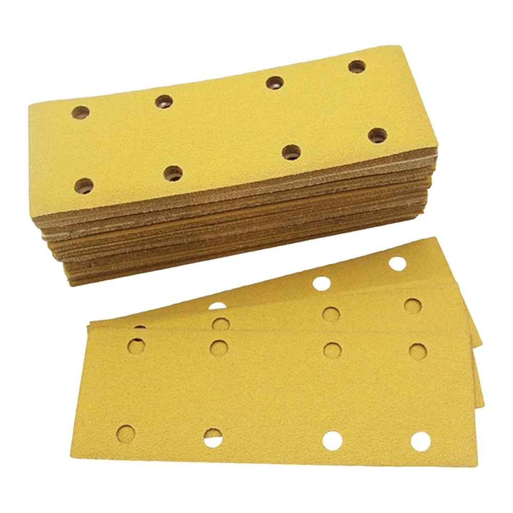 

100pcs Anti Blocking Sandpaper 8 Hole Hook and Loop Sandpaper Generic Flocking Sandpaper for Glass Drywall Finishing 80 Grits