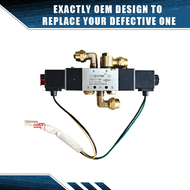 NEW pneumatic door pump solenoid valve TG2512-06W for Yutong, Higer, King Long, Ankai buses and school bus parts