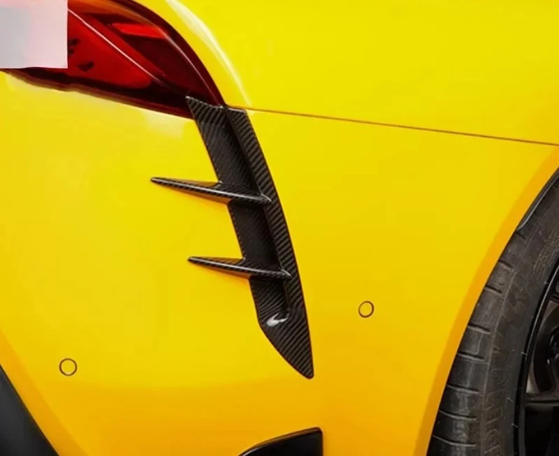 for Supra A90 A91 Rear Canard Carbon Fiber Rear Bumper Vents Real Dry Carbon Fiber for Upgrade Replacement.