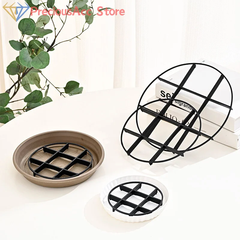 10 قطعة صينية وعاء الزهور مكافحة روت الجذر البلاستيك الصحن قوس بالتنقيط النبات زهور صينية داخلي في الهواء الطلق لوازم حديقة المنزل