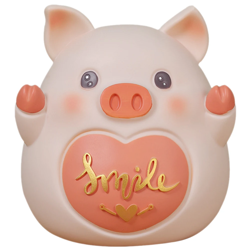 

Cute Waving Piggy Bank Medium Size Children Room Decoration Coin Storage Vinyl Kids Money Boxes Pig Shaped Savings