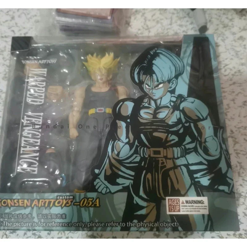 Dragon Ball Z SHF Super Saiyan SSJ SSJ2 Trunks ตัวเลขการกระทําภาพเคลื่อนไหวของเล่นของขวัญของแท้สะสมอะนิเมะงานอดิเรก