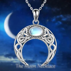 Fashionable moon wrapped necklace as a jewelry gift for women's birthday parties and anniversaries aesthetic pendants
