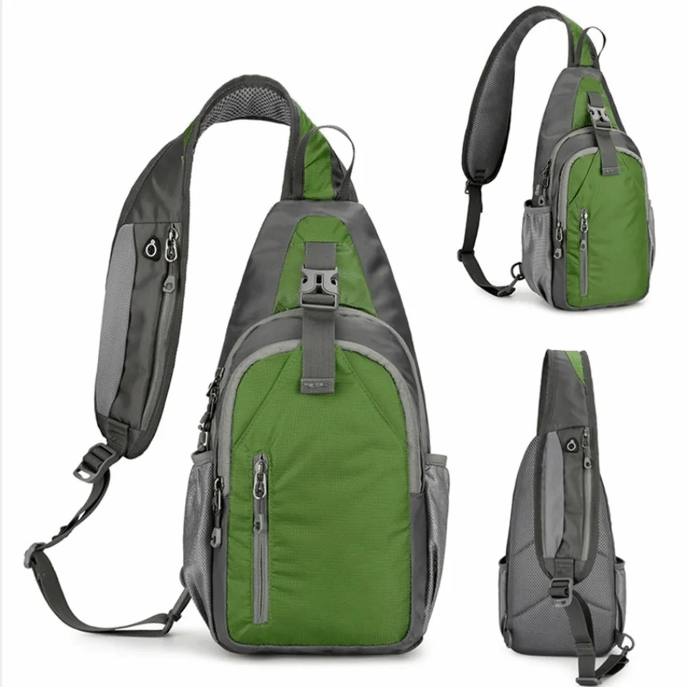 

Casual Sports Shoulder Bag Waterproof Multi-Functional Male Chest Bag Lightweight Adjustable Strap Crossbody Fanny Pack Outdoor