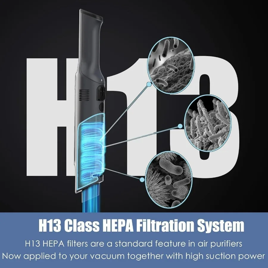 مكنسة كهربائية محمولة باليد خفيفة الوزن للغاية 1.4 رطل مع قاعدة شحن قوية تعمل بالشفط بلمسة واحدة كوب غبار فارغ وقابل للفصل