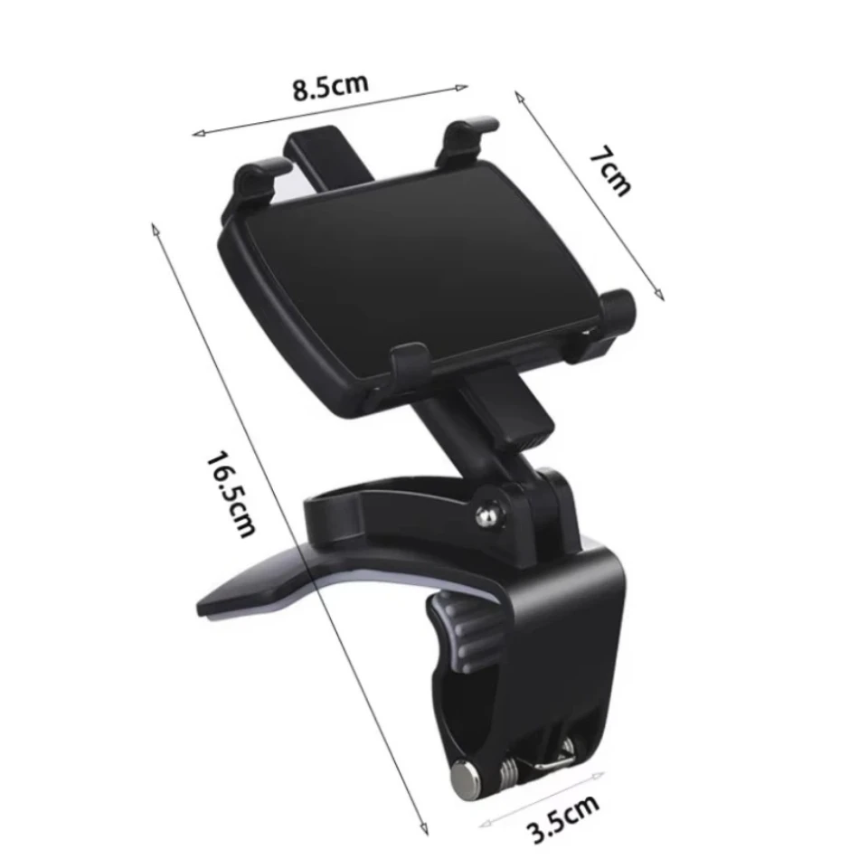 Dashboard Car Phone Holder 360 Degree Rotation Phone Mount with Rubber Gripper Universal Car Smartphone Bracket for Navigation