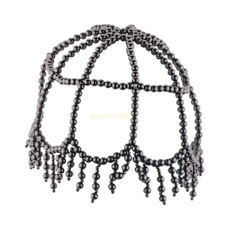 31BF mit gewebten Perlen und Quasten, mit Kunstperlen verzierter Brautparty-Haarschmuck für elegante Anlässe und Partys