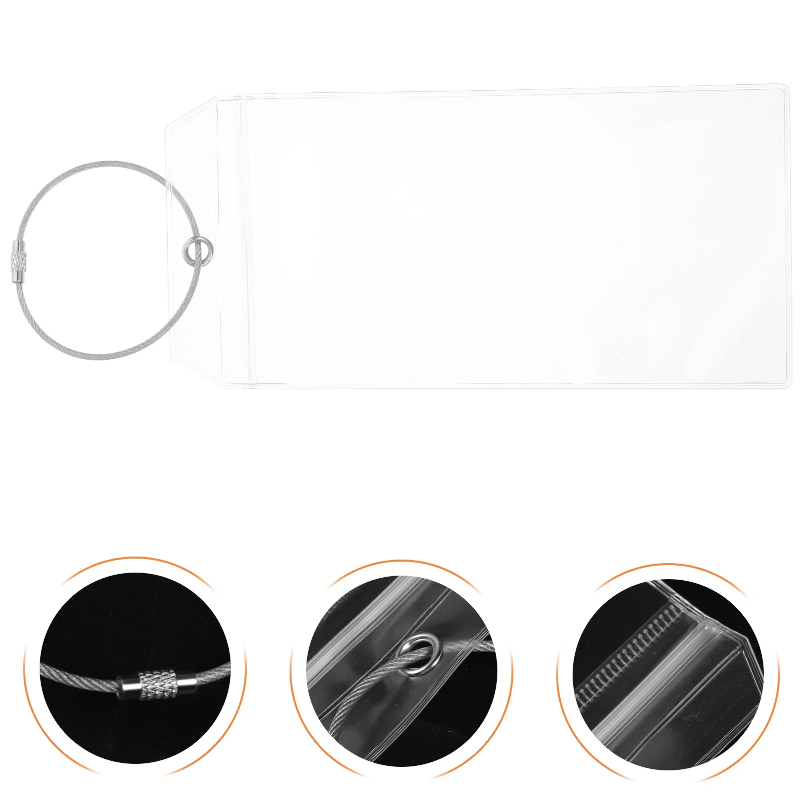 5 مجموعات من أكمام البطاقات الشفافة، حامل شارة الهوية، غطاء بطاقات العمل البلاستيكية المضادة للخدش، أكمام بطاقات شفافة شفافة #3