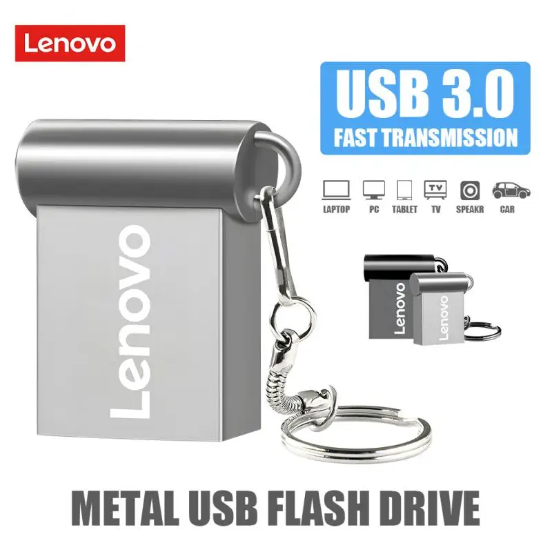 Lenovo USB3.0 Metal Disk 2TB 1TB High-Speed Flash Drives Portable Hard Drive File Rransfer Waterproof U Disk For Laptop Desktop