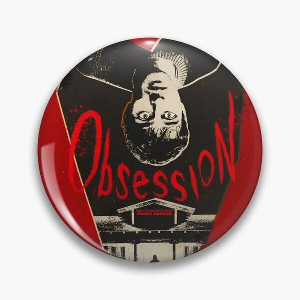 Obsession Movie Pin Holographic Star Heart Pin Brooches Laminated Button Fashion Accessory