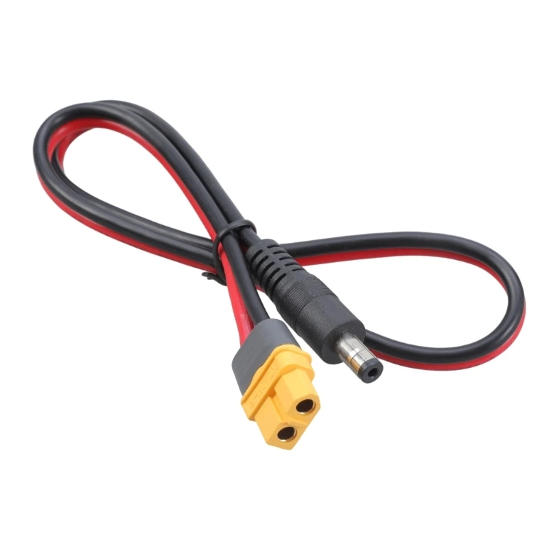 G8TA XT60 Female End to DC5521/5525 Male End Adapter Cord 15A Current Charging Cable Wire for UAV Black