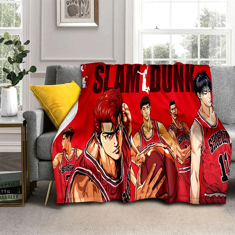 

Basketball Anime Slam Dunk Cartoon Blanket,Soft Throw Blanket for Home Bedroom Bed Sofa Picnic Travel Office Cover Blanket Kids