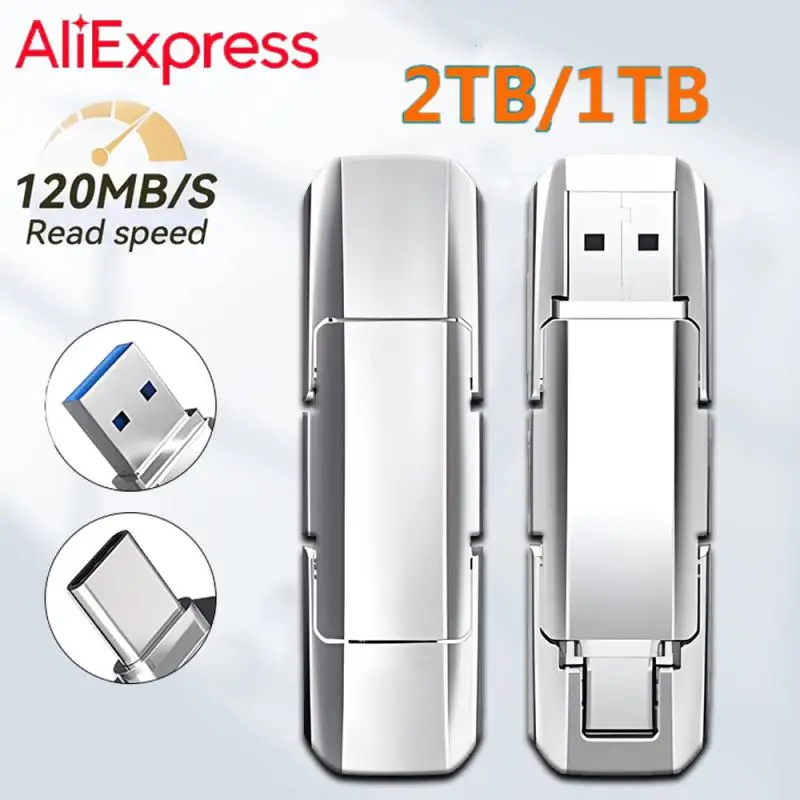 2TB Usb 3.0 Flash Drives High Speed Metal Pendrive 1TB 512GB 256GB Portable Usb Drive Waterproof Memoria Usb Flash Disk 128GB