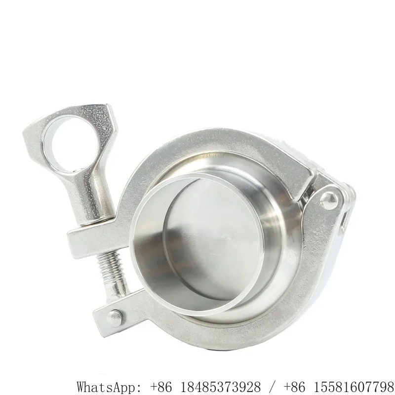 304 Stainless Steel Sanitary Tri‑Clamp Blind Plate Set Quick Release Clamp End Cap Plug for Food Grade Pipe Fitting