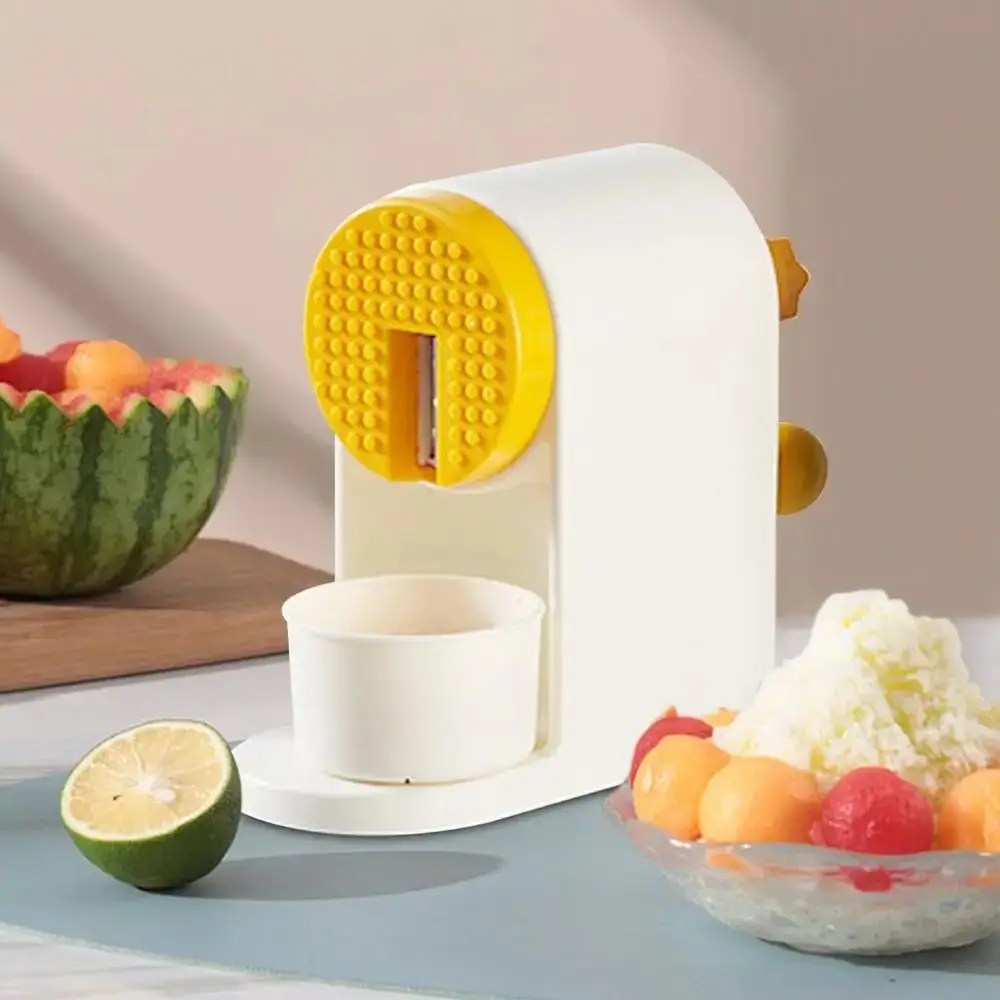 

New Hand Crank Manual Ice Shaver Stainless Steel Simple Ice Cream Maker Easy To Use Snow Cone Machine Household