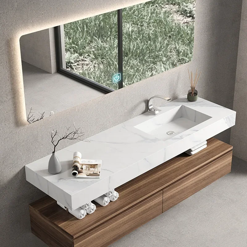 

Bathroom Cabinet Combination Bathroom Slate Integrated Basin Hand Wash Sink Wash Table Basin