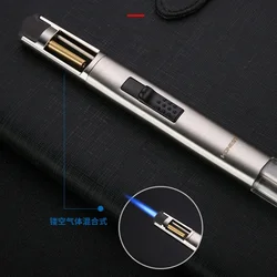 HONEST-Airbrush Torch Turbo Lighter, Windproof Cigar Lighter, Unusual Metal Jet, Butane Gas Pipe Welding Lighter, Kitchen Gadget
