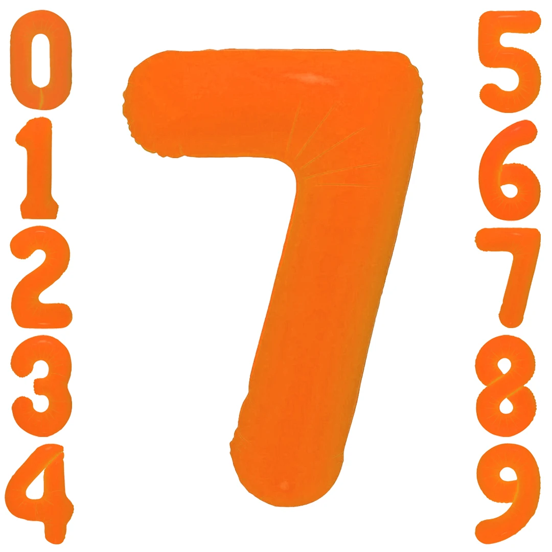 40 Zoll orange neonfarbene digitale Ballons mit Aluminiumfolienballons der Zahlen 0-9 für Geburtstags-, Abschluss- und Partydekoration. – Detail 9