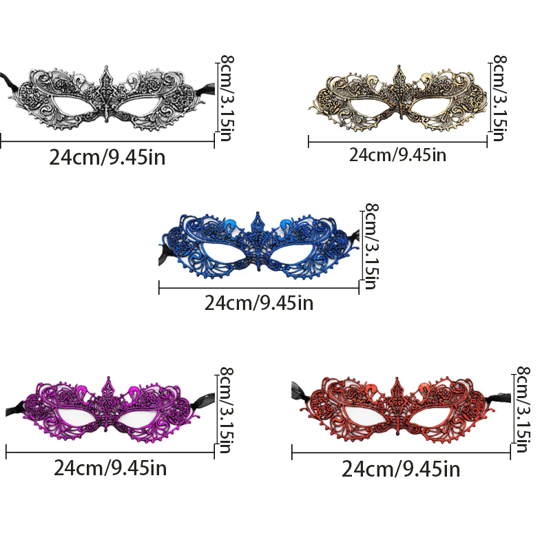 PESENAR Set of 5 Halloween Masks - Festival Masks for Costume Parties, Theater & Carnival Events